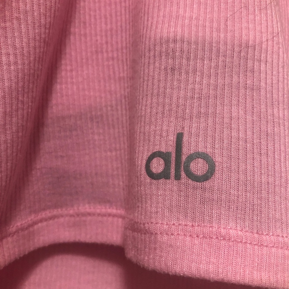 ALO Yoga Pink Ribbed Racerback Tank size M - Picture 6 of 6